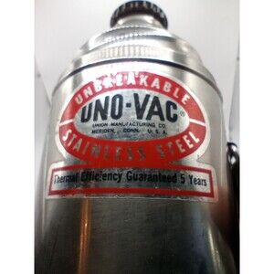 Vintage Uno-Vac Unovac Unbreakable Stainless Steel Thermos Clean Great Shape USA